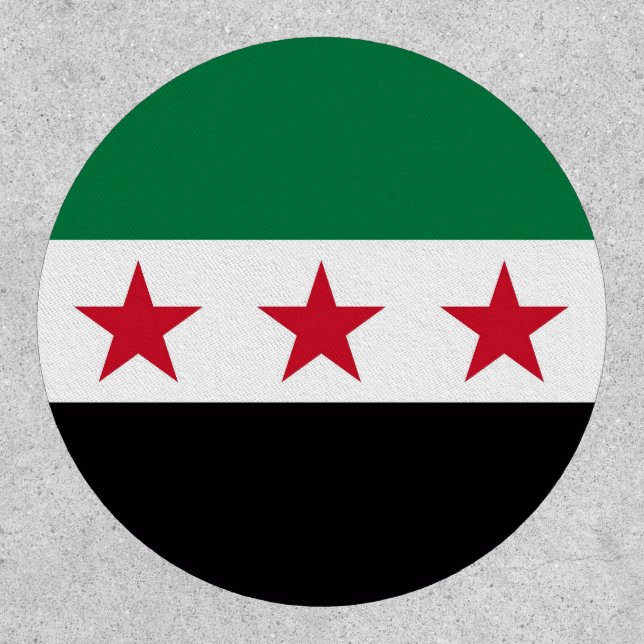 Syria country revolution new flag symbol patch (Front)