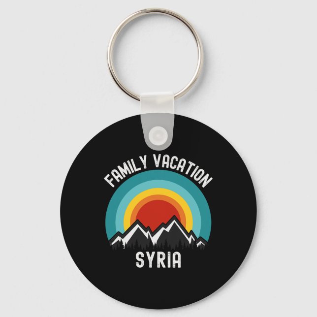 Syria Family Vacation Matching Outfit  Keychain (Front)