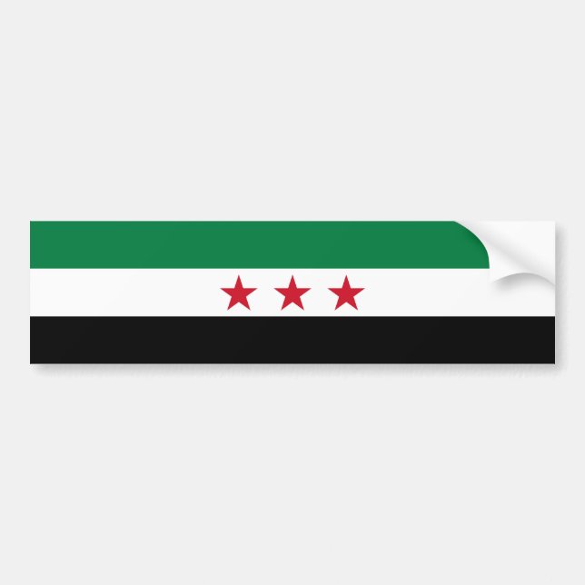 Syria Flag Bumper Sticker (Front)