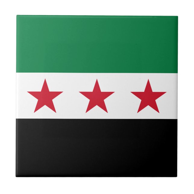 Syria Flag Ceramic Tile (Front)