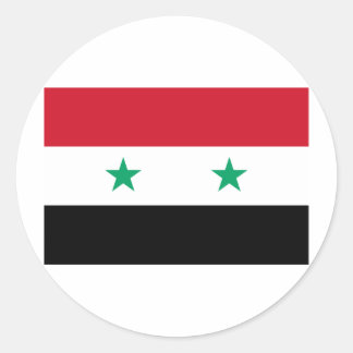 Syria flag classic round sticker