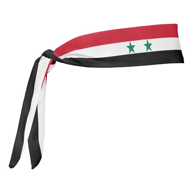 Syria Flag Elegant Patriotic Tie Headband (Rotate 270)