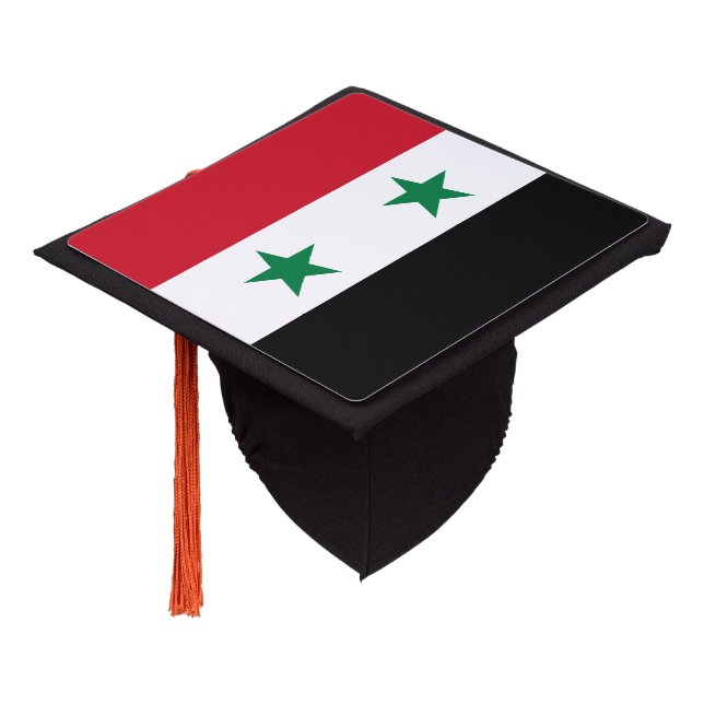 Syria Flag Graduation Cap Topper (Angled)