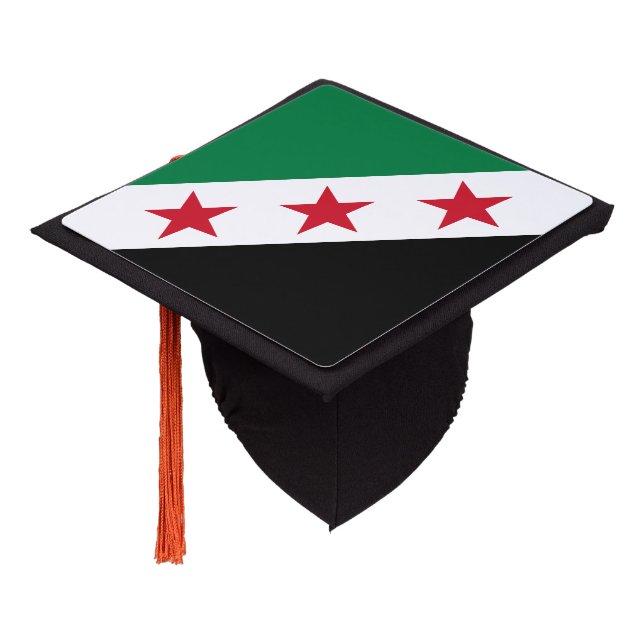 Syria Flag Graduation Cap Topper (Angled)