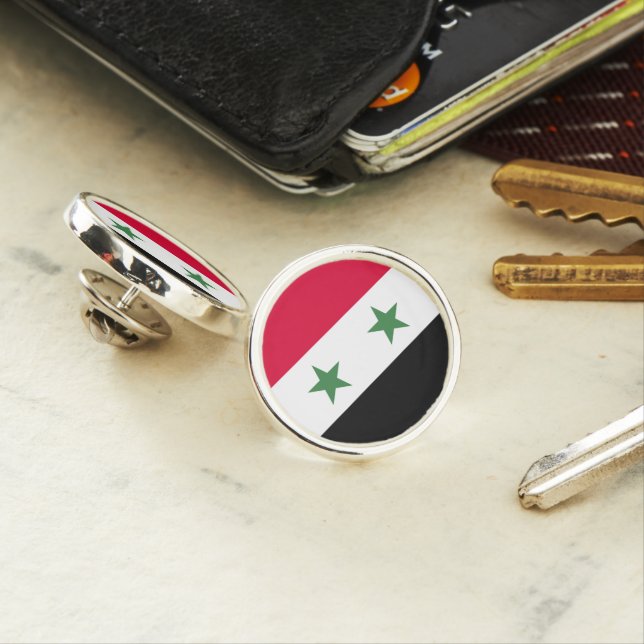 Syria flag lapel pin (In Situ)