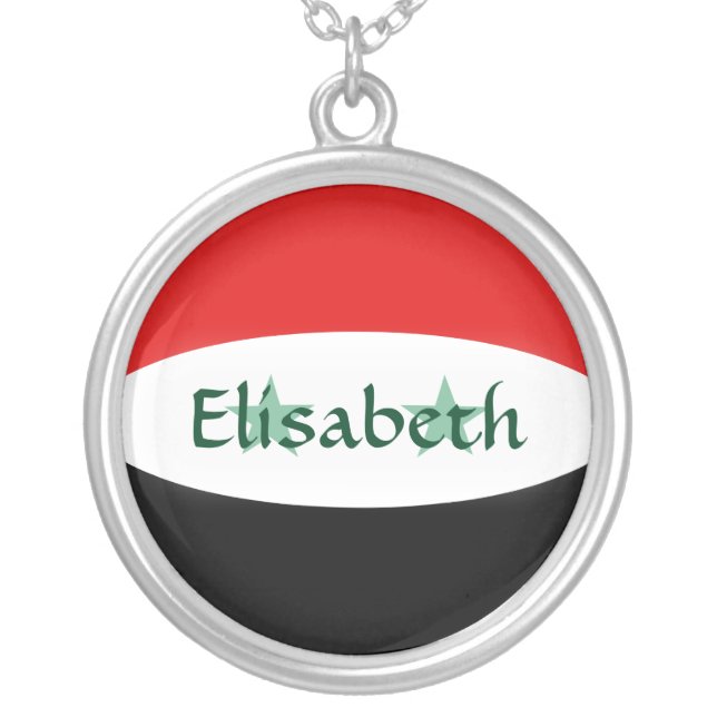 Syria Flag + Name Necklace (Front)