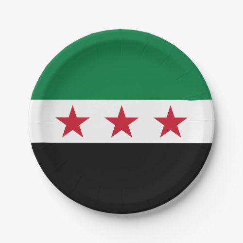 Syria Flag Paper Plates
