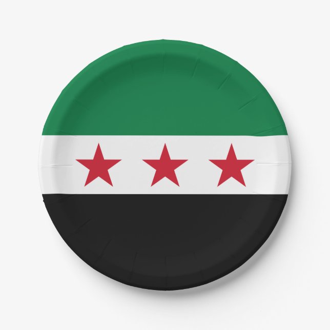 Syria Flag Paper Plates (Front)