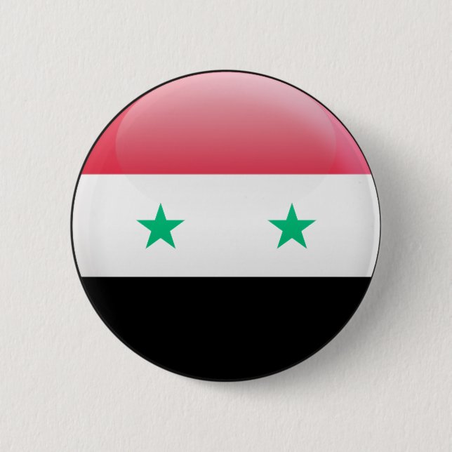 Syria Flag Pinback Button (Front)