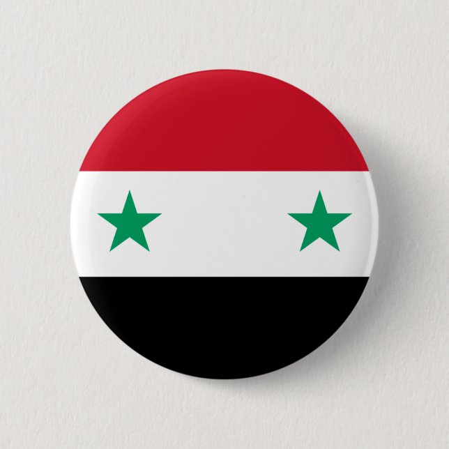 Syria Flag Pinback Button (Front)