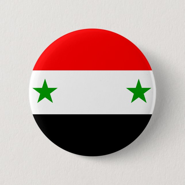 Syria Flag Pinback Button (Front)