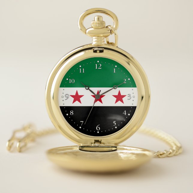 Syria Flag Pocket Watch (Inside)
