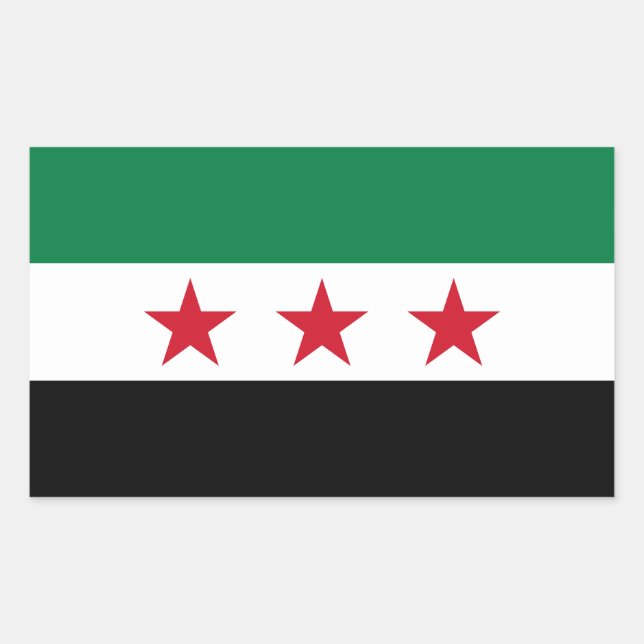 Syria Flag Rectangular Sticker (Front)