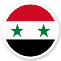 Syria Flag Round Sticker
