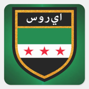 Syria Flag Square Sticker