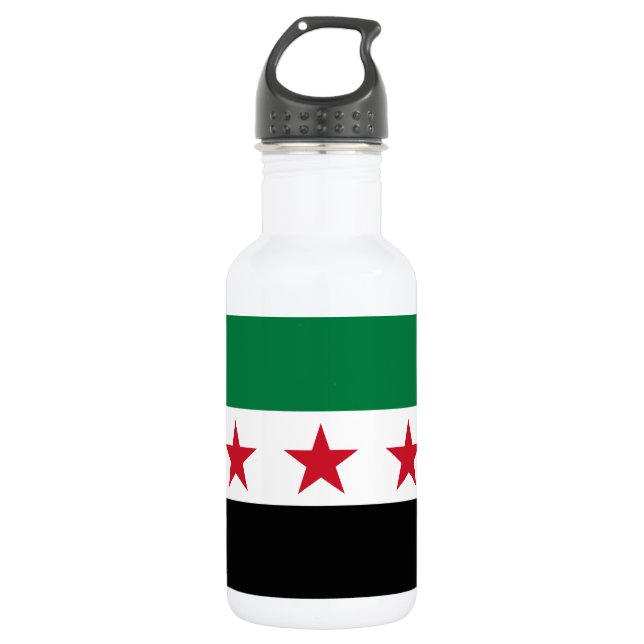 Syria Flag Stainless Steel Water Bottle (Front)