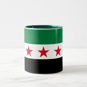 Syria Flag Two-Tone Coffee Mug