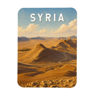 Syria Illustration Travel Art Vintage Magnet