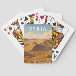 Syria Illustration Travel Art Vintage Poker Cards