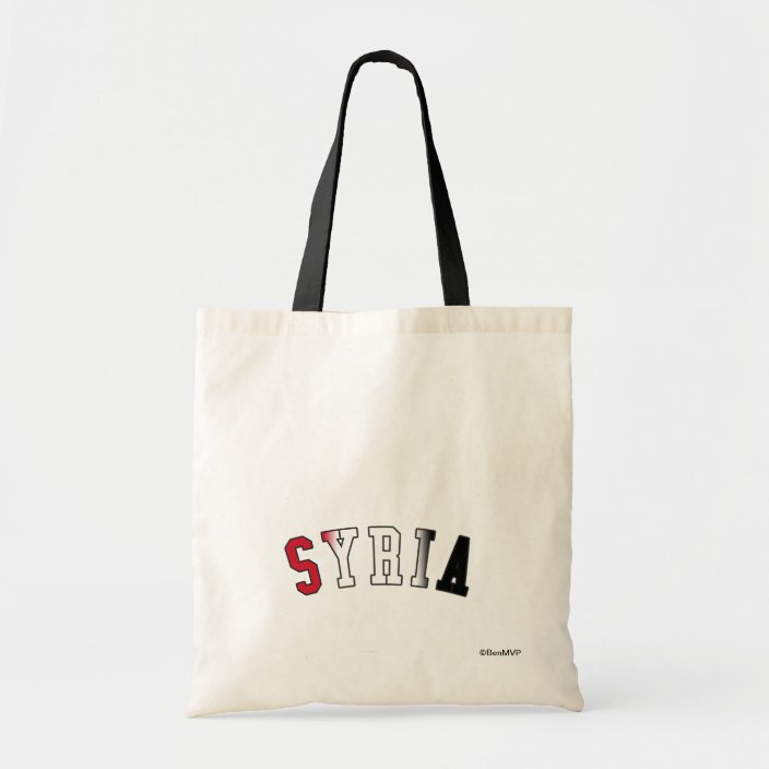 Syria in National Flag Colors Bag