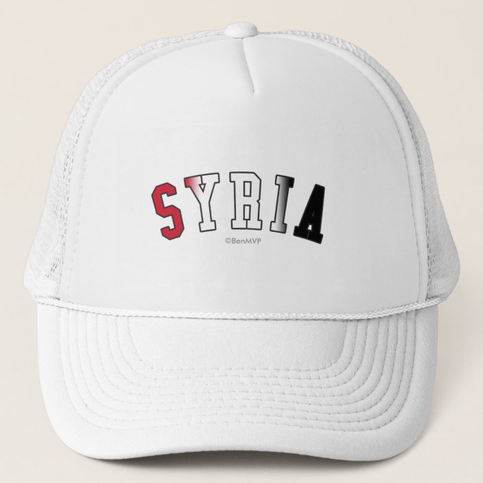 Syria in National Flag Colors Hat