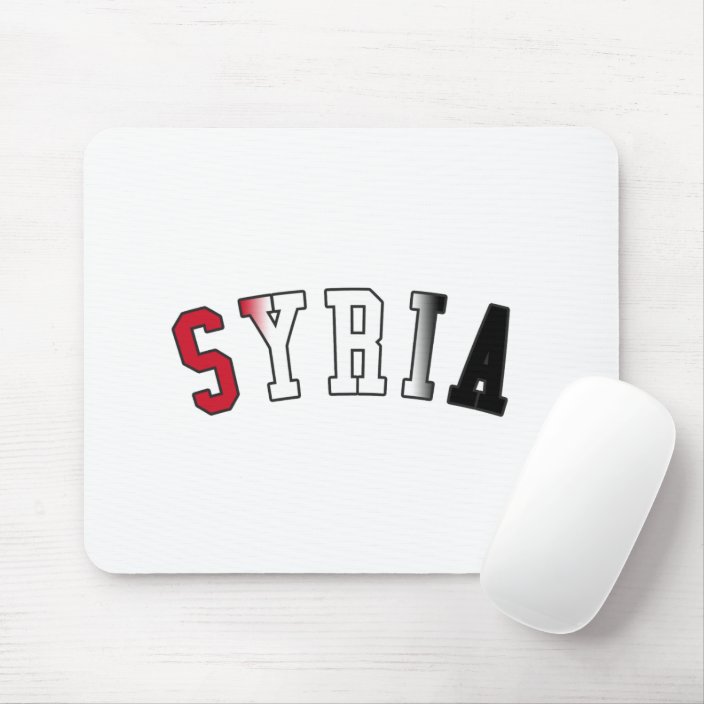 Syria in National Flag Colors Mousepad