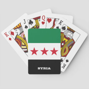 Syria Independence cards, patriotic Syrian Flag Poker Cards