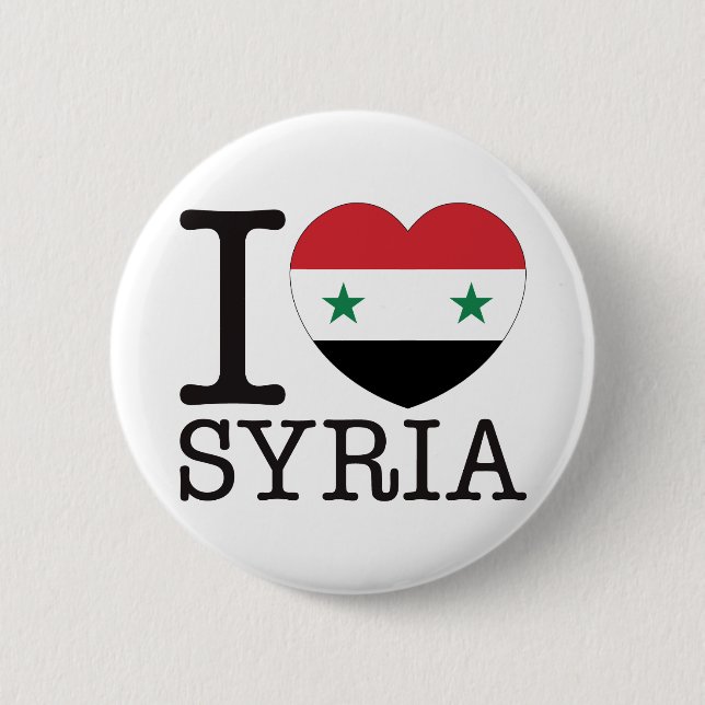 Syria Love v2 Pinback Button (Front)