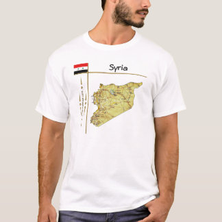 Syria Map + Flag + Title T-Shirt