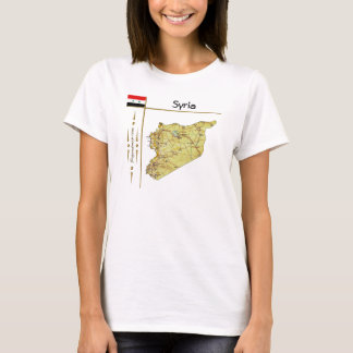 Syria Map + Flag + Title T-Shirt