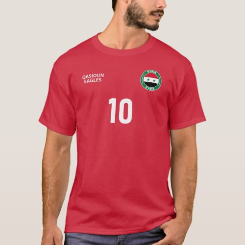 Syria National Football Team Soccer Retro Jersey T_Shirt