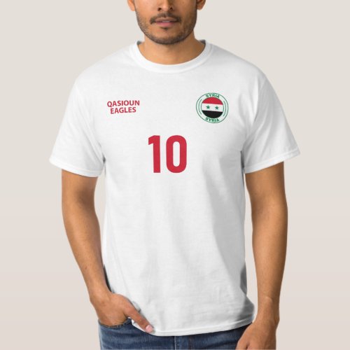 Syria National Football Team Soccer Retro Jersey T_Shirt