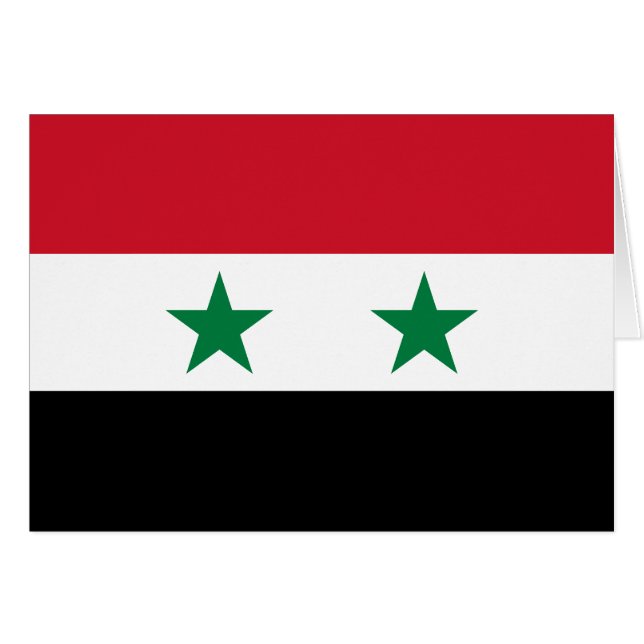 Syria Old Flag Cards (Front Horizontal)