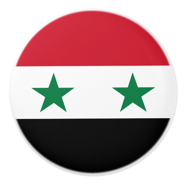 Syria Old Flag Ceramic Knob (Front)
