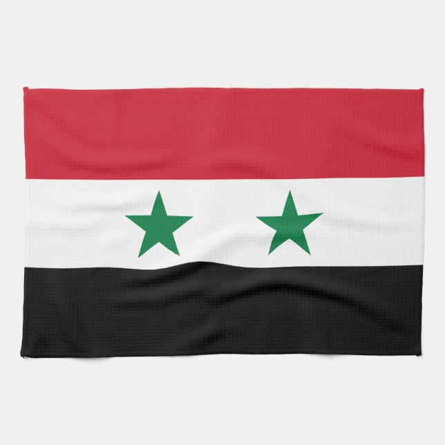 Syria Old Flag Kitchen Towel (Horizontal)