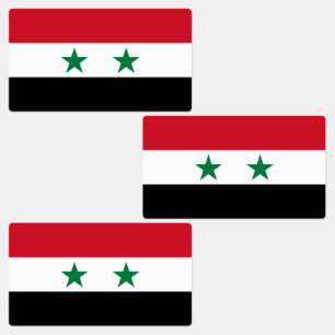Syria Old Flag Labels