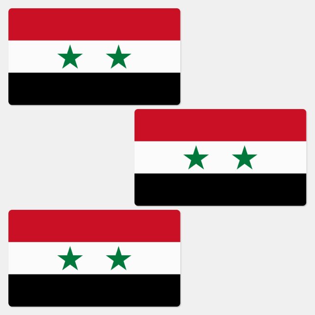 Syria Old Flag Labels (Group)
