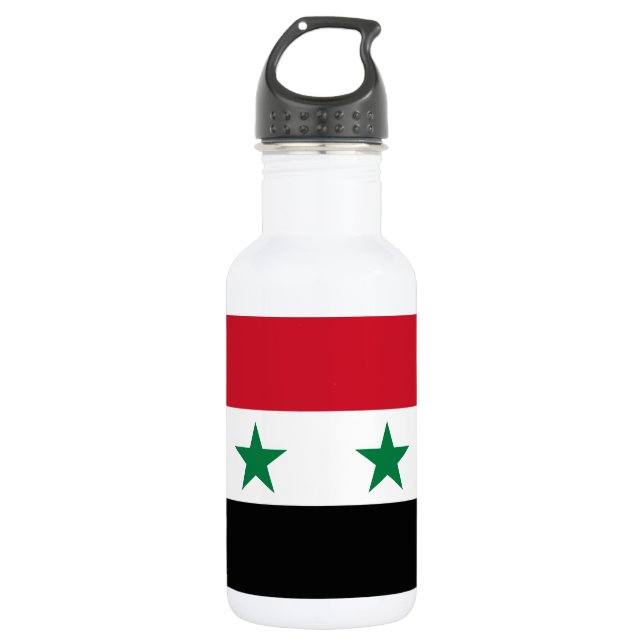 Syria Old Flag Stainless Steel Water Bottle (Front)