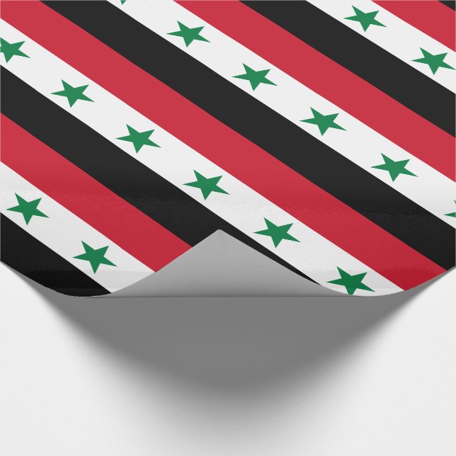 Syria Old Flag Wrapping Paper (Corner)