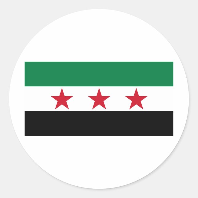 syria opposition classic round sticker (Front)