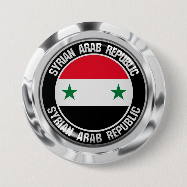 Syria Round Emblem Button (Front)