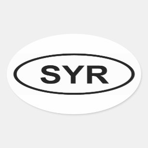 Syria "SYR" Oval Sticker