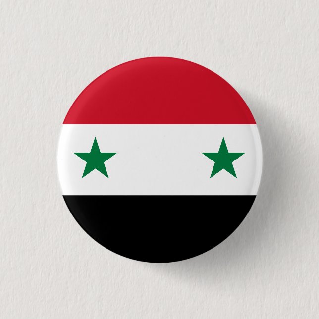 Syria (Syrian) Flag Button (Front)