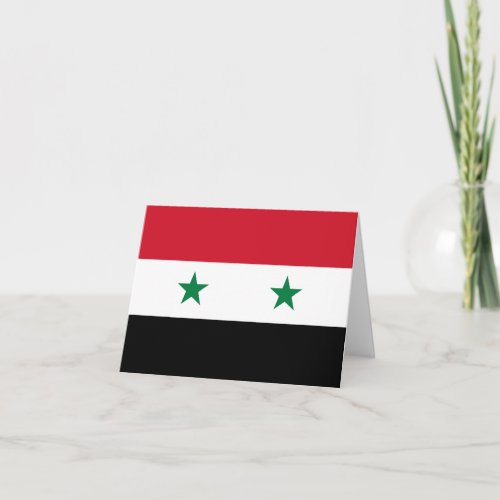 Syria Syrian Flag Card