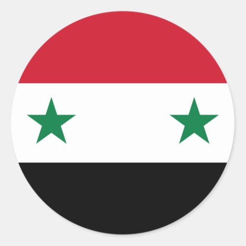 Syria Syrian Flag Classic Round Sticker