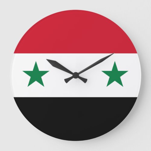 Syria Syrian Flag Large Clock