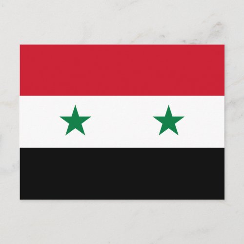 Syria Syrian Flag Postcard