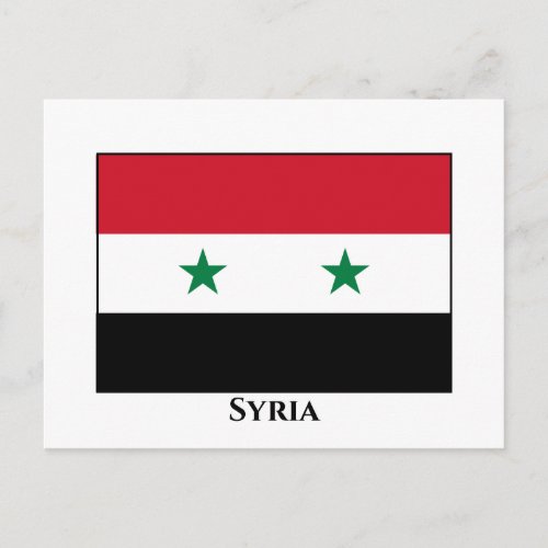 Syria Syrian Flag Postcard