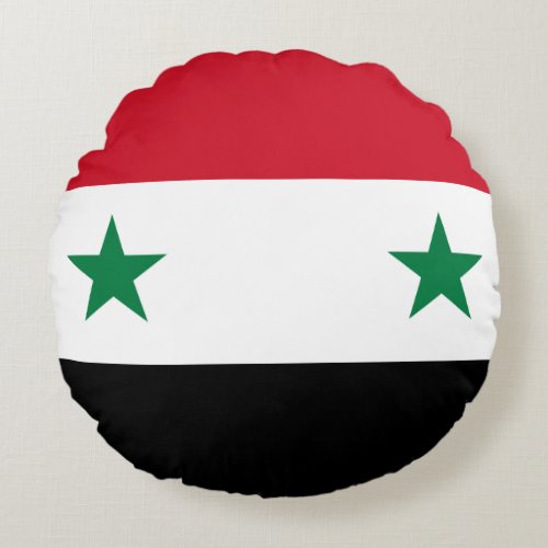 Syria Syrian Flag Round Pillow