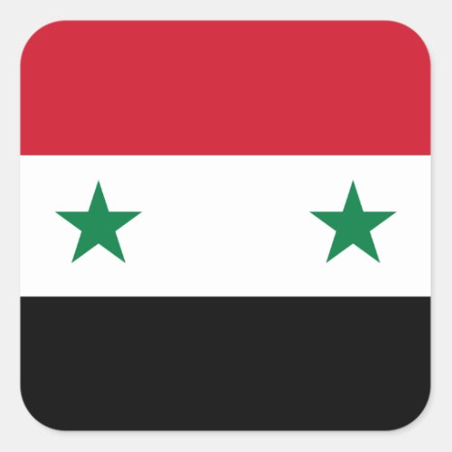 Syria Syrian Flag Square Sticker